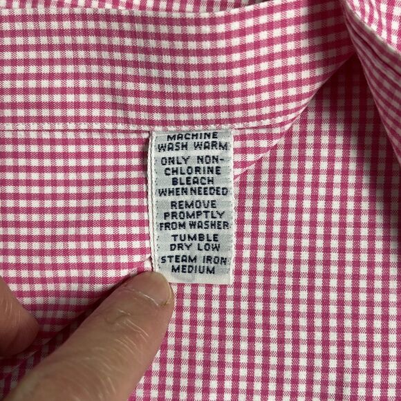 VTG NWOT 90s Ralph Lauren Mens‎ Shirt L Blake 100% Two-Ply Cotton Gingham Check - Picture 9 of 14